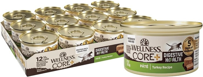 Wellness CORE+ Digestive Health Turkey Pate Grain-Free Natural Wet Cat Food